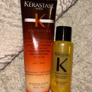 Nutritive Night Serum and Elixir Ultime Set -minis . Kerastase